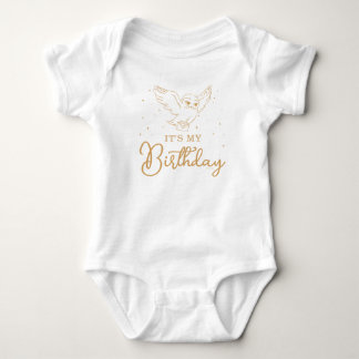 Harry Potter Hedwig Gold Magical Birthday Baby Bodysuit