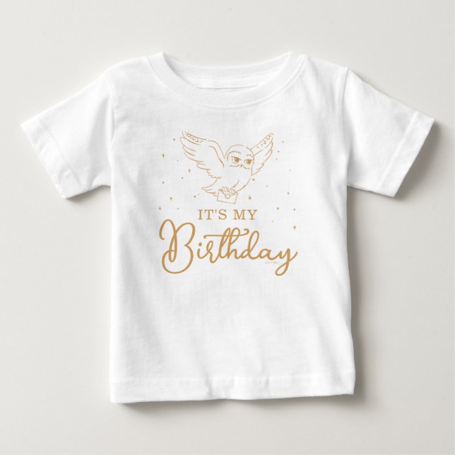 Harry Potter Hedwig Gold Magical Birthday Baby T-Shirt (Front)