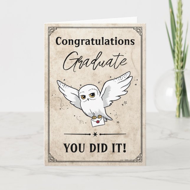Harry Potter | Hedwig Graduation Card (Front)