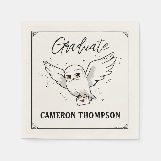 Harry Potter | Hedwig Graduation Napkin (Front)
