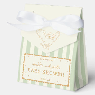 Harry Potter Hedwig Green Stripe Baby Shower Favour Box