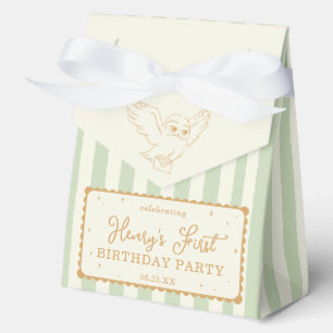 Harry Potter Hedwig Green Stripe Baby Shower Favour Box