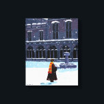 HARRY POTTER™ & Hedwig in HOGWARTS™ Courtyard Canvas Print<br><div class="desc">Check out this dreamy illustration of Harry with his owl Hedwig in the courtyard at Hogwarts!</div>