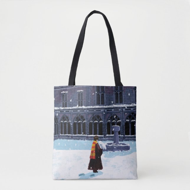 HARRY POTTER™ & Hedwig in HOGWARTS™ Courtyard Tote Bag (Front)