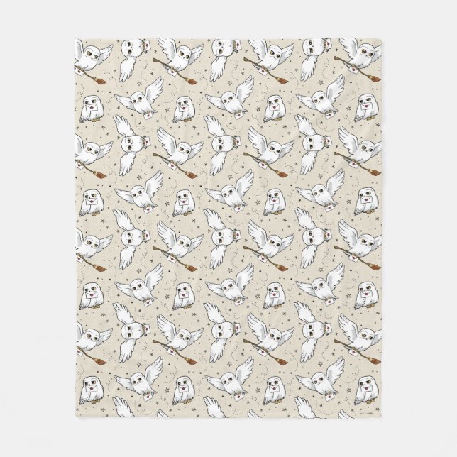 Harry Potter | Hedwig Pattern - Baby Shower Fleece Blanket (Front)