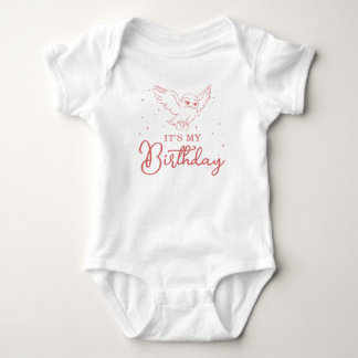 Harry Potter Hedwig Pink Magical Birthday Baby Bodysuit