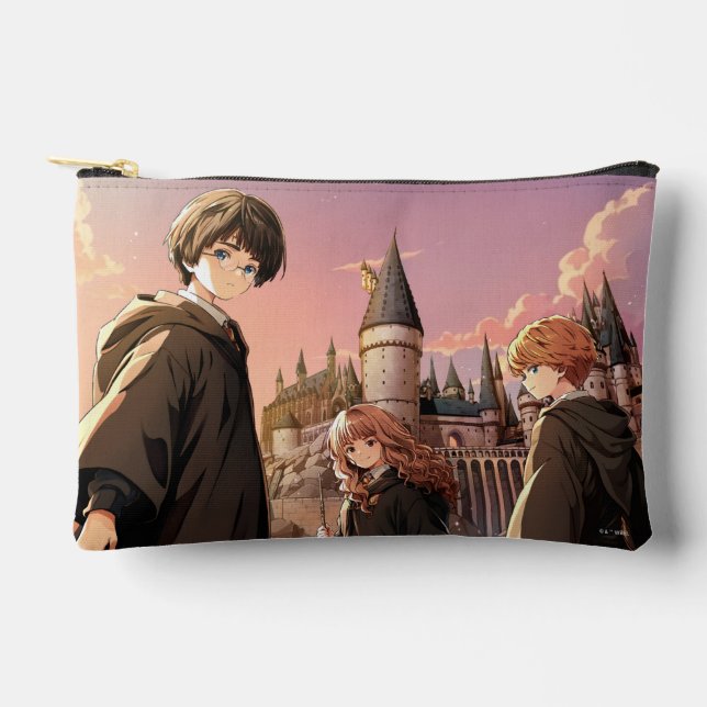 HARRY POTTER™ Hermione & Ron HOGWARTS™ Anime Scene Accessory Pouch (Front)