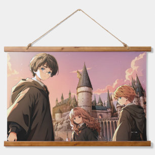 HARRY POTTER™ Hermione & Ron HOGWARTS™ Anime Scene Hanging Tapestry
