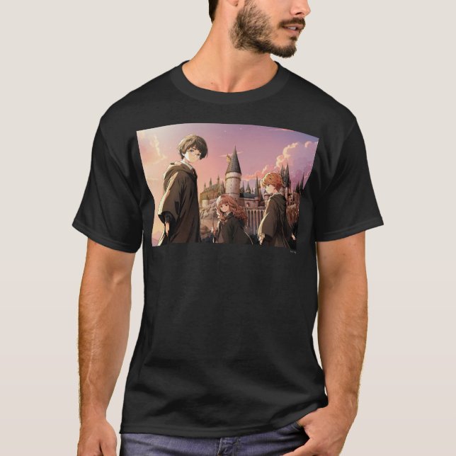 HARRY POTTER™ Hermione & Ron HOGWARTS™ Anime Scene T-Shirt (Front)