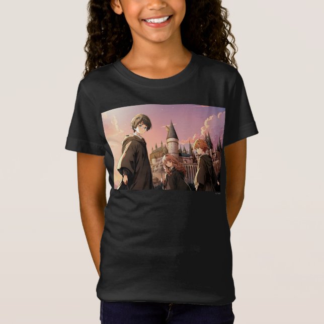 HARRY POTTER™ Hermione & Ron HOGWARTS™ Anime Scene T-Shirt (Front)