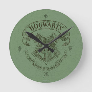 Harry Potter Hogwarts Banner Crest Round Clock