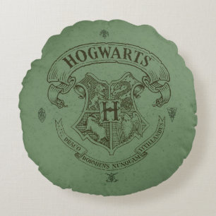 Harry Potter   Hogwarts Banner Crest Round Cushion