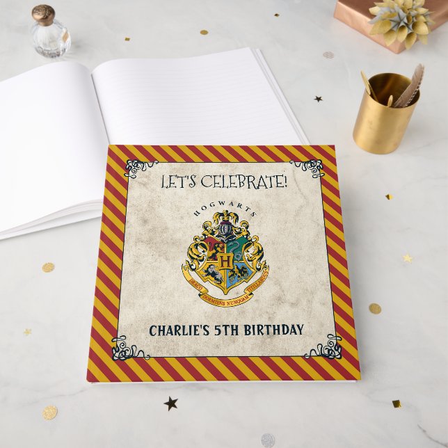 Harry Potter Hogwarts Birthday Cards & Gifts Sign Guest Book (Front Open)