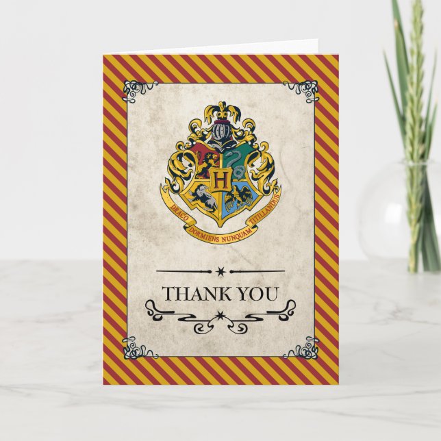 Harry Potter | Hogwarts Birthday Thank You Card (Front)