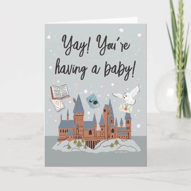 Harry Potter | Hogwarts Castle Baby Shower Card (Front)