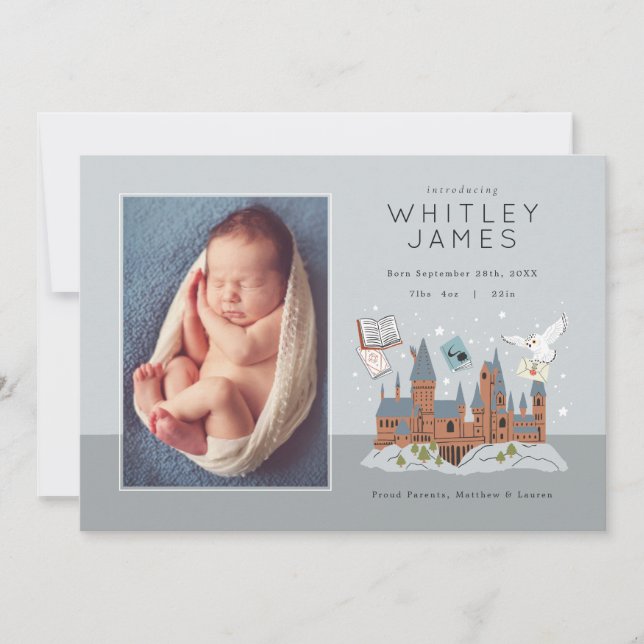 Harry Potter | Hogwarts Castle Birth Announcement (Front)