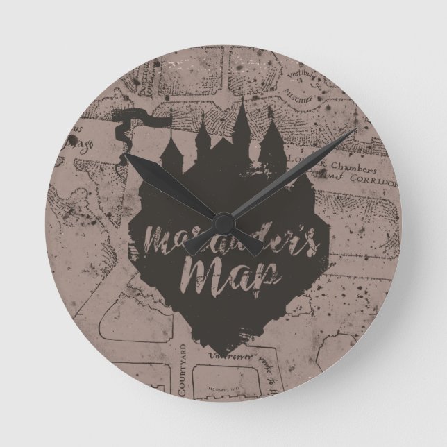 Harry Potter | HOGWARTS™ Castle Marauder's Map Round Clock (Front)