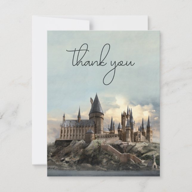 Harry Potter Hogwarts Castle Wedding Thank You (Front)