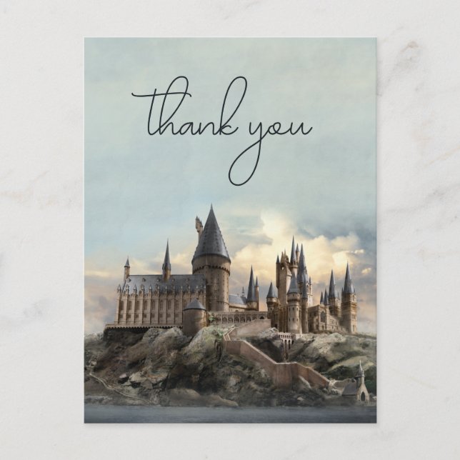Harry Potter Hogwarts Castle Wedding Thank You Postcard (Front)
