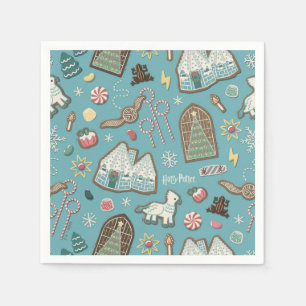 HARRY POTTER™ HOGWARTS™ Christmas Cookie Pattern Napkin