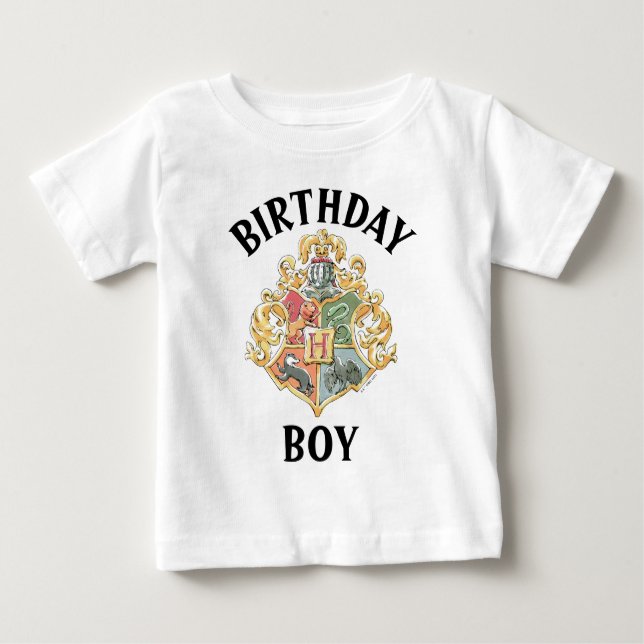 Harry Potter | Hogwarts Crest Birthday Baby T-Shirt (Front)