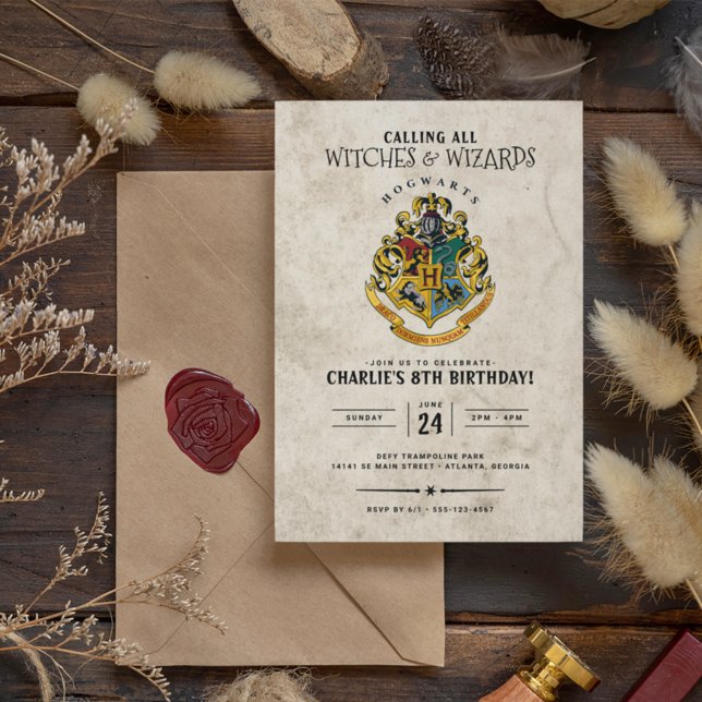 Harry Potter Hogwarts Crest Birthday  Invitation (Creator Uploaded)