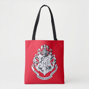 Harry Potter   Hogwarts Crest - Black and White Tote Bag