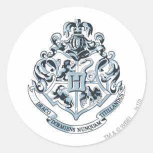 Harry Potter   Hogwarts Crest - Blue Classic Round Sticker
