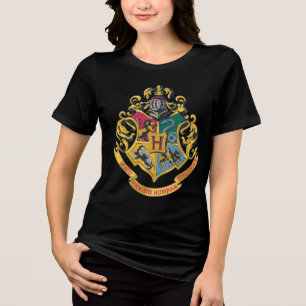 Harry Potter   Hogwarts Crest - Full Colour Tri-Blend Shirt