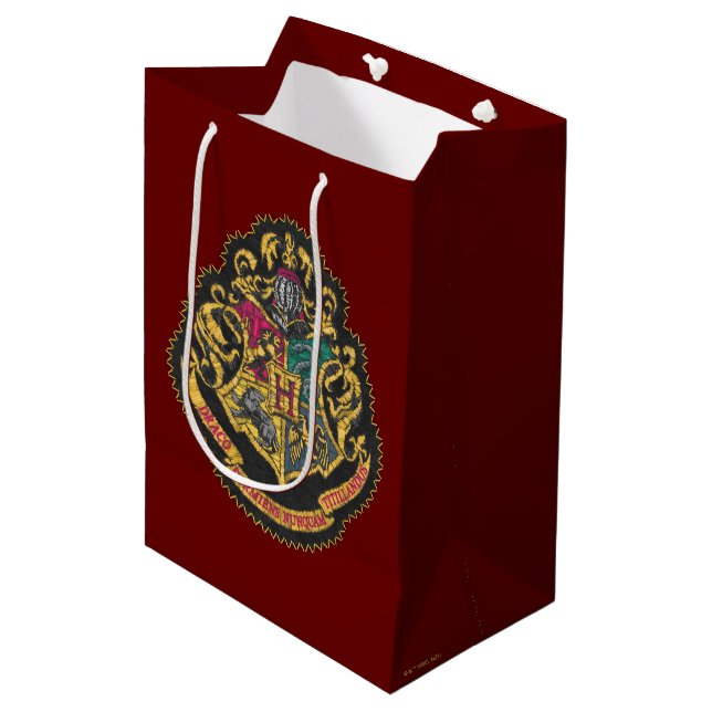 Harry Potter | Hogwarts Crest Medium Gift Bag (Front Angled)