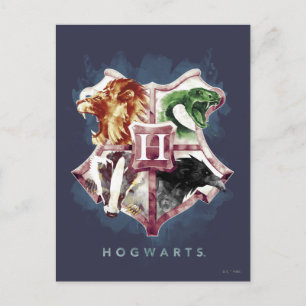 Harry Potter   HOGWARTS™ Crest Watercolor Postcard