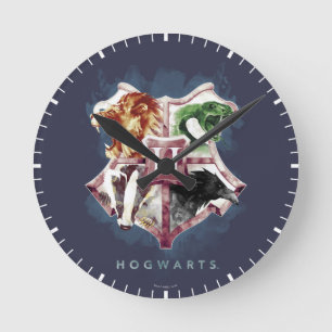 Harry Potter   HOGWARTS™ Crest Watercolor Round Clock