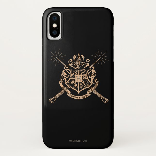 Harry Potter | Hogwarts Crossed Wands Crest Case-Mate iPhone Case (Back)
