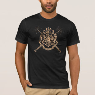 Harry Potter Hogwarts Crossed Wands Crest T-Shirt