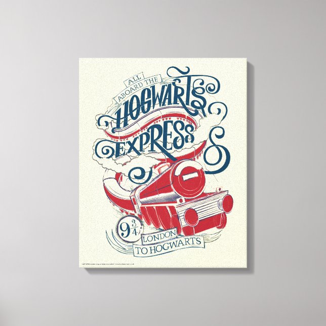 Harry Potter | Hogwarts Express Typography Canvas Print (Front)