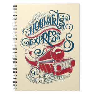 Harry Potter Hogwarts Express Typography Spiral Notebook