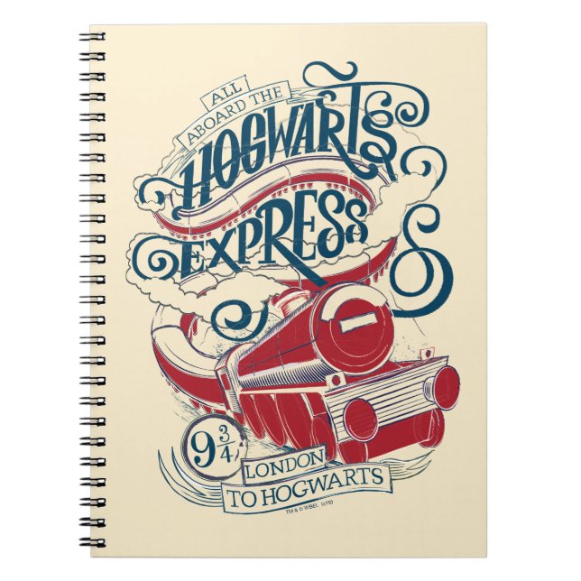 Harry Potter | Hogwarts Express Typography Spiral Notebook (Front)