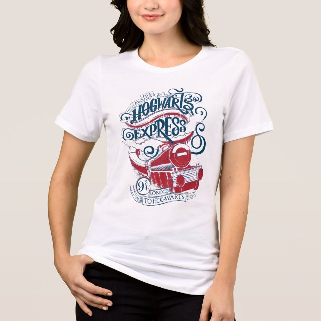 Harry Potter | Hogwarts Express Typography Tri-Blend Shirt (Front)