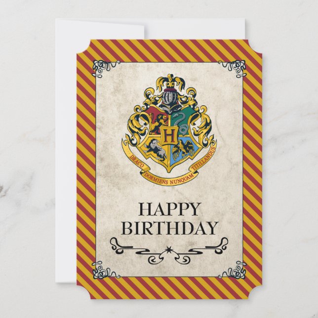 Harry Potter | Hogwarts Happy Birthday Card (Front)
