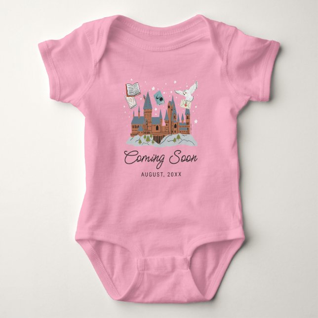 Harry Potter & Hogwarts New Baby Announcement Bodysuit (Front)