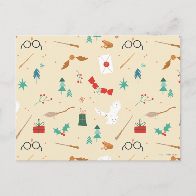 Harry Potter | Holiday Icon Pattern Postcard (Front)
