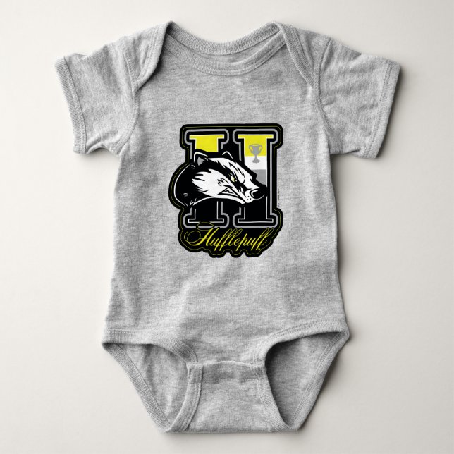 HARRY POTTER™ | HUFFLEPUFF™ Athletic Badge Baby Bodysuit (Front)