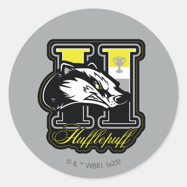 HARRY POTTER™ | HUFFLEPUFF™ Athletic Badge Classic Round Sticker (Front)