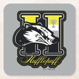 HARRY POTTER™ HUFFLEPUFF™ Athletic Badge Square Paper Coaster