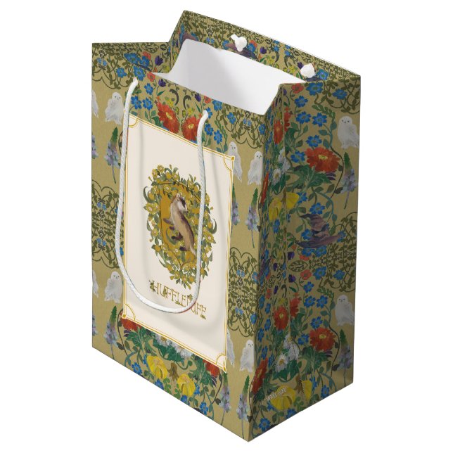 HARRY POTTER™ | HUFFLEPUFF™ Crest Medium Gift Bag (Front Angled)