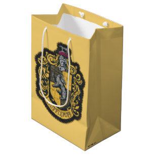 Harry Potter Hufflepuff Crest Patch Medium Gift Bag