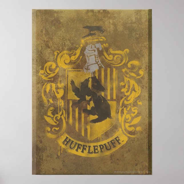 Harry Potter | Hufflepuff Crest Spray Paint Poster (Front)