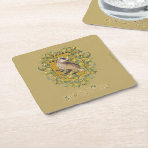 HARRY POTTER™   HUFFLEPUFF™ Crest Square Paper Coaster