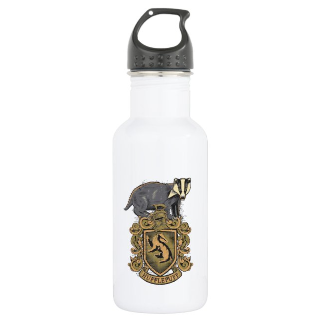 Harry Potter | Hufflepuff Crest with Badger 532 Ml Water Bottle (Front)