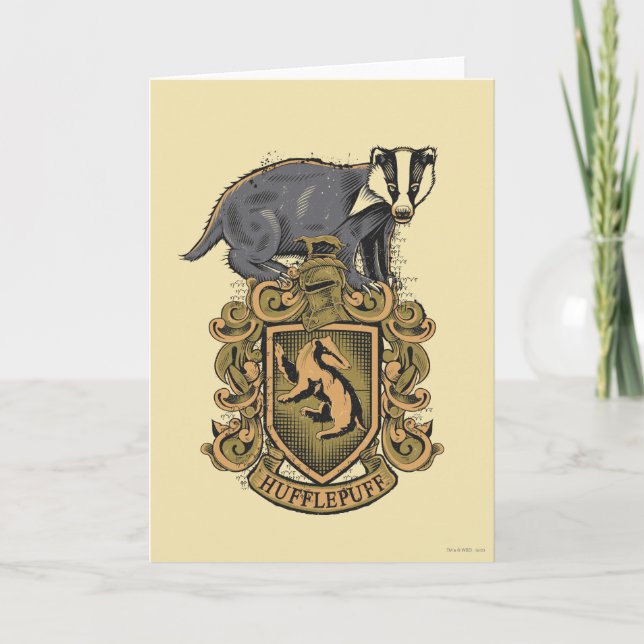 Harry Potter | Hufflepuff Crest with Badger Card (Front)